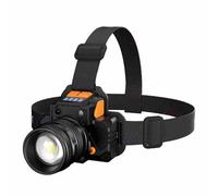 Linterna frontal LED recargable para acampar al aire, pesca, minería, interruptor de inducción, lámpara de trabajo portátil, luz blanca T50, mecha T8, recargable por USB