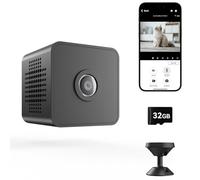 Linterngo X1 WiFi Mini Camera 1080P HD Videocamera di sorveglianza con batteria (3-4 ore) - Telecamera di sicurezza wireless compatta con rilevamento del movimento, visione notturna e app in tempo