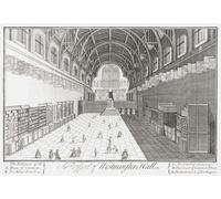 L'interno di Westminster Hall Londra Inghilterra circa 1725. La Hall è la parte più antica del Palazzo di Westminster. Fu originariamente costruito nel 1097. Dopo una stampa contemporanea da un non