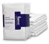 Linteum Textile - Strofinacci da cucina classici in 100% cotone, assorbenti e di lunga durata, confezione da 6, 71,1 x 73,7 cm