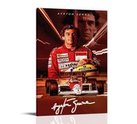LINTEZHG Ayrton Senna Poster decorativo da parete, per soggiorno, camera da letto, decorazione moderna per camera da letto, 60 x 90 cm