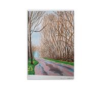 LINTEZHG David Hockney The Arrival of Spring, poster decorativo da parete, per soggiorno, camera da letto, decorazione moderna per camera da letto, 30 x 45 cm