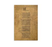 LINTEZHG If Rudyard Kipling, poster decorativo da parete, per soggiorno, camera da letto, decorazione moderna per camera da letto, 30 x 45 cm