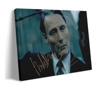 LINTEZHG Mads Mikkelsen SIGNED Poster decorativo da parete, per soggiorno, camera da letto, decorazione moderna per camera da letto, 20 x 30 cm