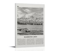 LINTEZHG Mammoth Lakes Black and White - Poster decorativo da parete, per soggiorno, camera da letto, decorazione moderna per la camera da letto, 30 x 45 cm