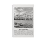 LINTEZHG Mammoth Lakes Black and White - Poster decorativo da parete su tela, per soggiorno, camera da letto, decorazione moderna per camera da letto, 20 x 30 pollici (50 x 75 cm)