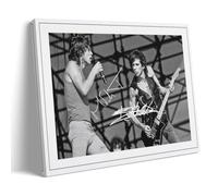 LINTEZHG MICK JAGGER & KEITH RICHARDS SIGNED Poster decorativo su tela, per soggiorno, camera da letto, pittura da parete, decorazione moderna per camera familiare, 20 x 30 pollici (50 x 75 cm)