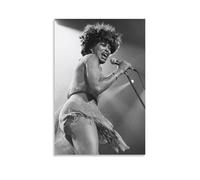 LINTEZHG Tina Turner Black and White Poster decorativo da parete, per soggiorno, camera da letto, decorazione moderna per camera da letto, 30 x 45 cm
