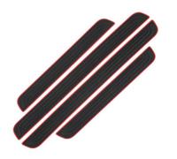 LINTINGLIHAI per Renault CAPTUR Battitacco Auto Adesivi Protezione Striscia Anti-Graffio Anti-Usura Soglia Porta Batticalcagno Decorativi Accessori,B/Black Red