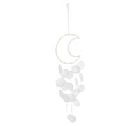 LINTRA 1 set Conchiglia a Vento Naturale, Conchiglie da Appendere Scacciapensieri Naturali con Conchiglie, Con Design Lunaire Campanelli Eolici a Conchiglia, Idoneo per Progetti DIY
