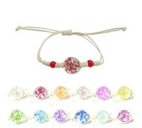 LINTRA 12 Pezzi Braccialetti Amicizia, Gypsophila Braccialetti Bambina, Braccialetti Regolabile, 12 Colori, per Fare Regali, Decorazione, Appuntamenti