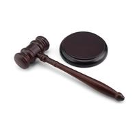 LINTRA Martello D'asta per Giurie con Supporto, Martello da Giudice in Legno, Martello in Legno per Avvocato, per Aule di Tribunale e Aste, Che Rende un Regalo Perfetto per Gli Avvocati