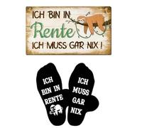 LINTRA set da 2 Pezzi di Regalo Pensione Uomo, in Legno Regali per Pensione, Uomo, Donna Pensione Uomo Gadget Divertenti, per a Voi Stessi o ai Vostri Amici e Parenti Che Andranno Presto in Pensione