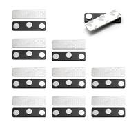 LINTRA Spille Magnetiche con Nome, 10 Paia Targhette Magnetiche Autoadesive, 45 X 13 mm Spille Personalizzate, con 3 Magnete, Nero, per Ufficio, Casa, Centri Commerciali