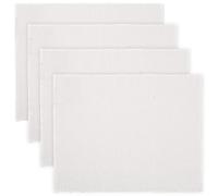 LINUM UNI Tovagliette 4-pezzi 35x46 cm, 100% cotone, Lavabile in lavatrice, Bianco
