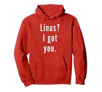 Linus? Ti Ho preso. Felpa con Cappuccio, Unisex per Adulti, Rosso, XL