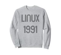 Linux 1991 - Design Fresco per G he Amano Il Software Libero Felpa