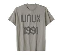 Linux 1991 - Design Fresco per Geek Che Amano Il Software Libero Maglietta