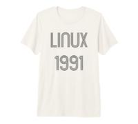 Linux 1991 - Design Fresco per G he Amano Il Software Libero Maglietta Premium