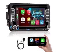 Linux Autoradio per Golf 5 6 Passat Jetta Caddy Polo cc Tiguan EOS Touran T5 Scirocco Wireless Carplay & Android Auto, con display IPS da 7 inch Bluetooth/FM/AM/USB/EQ/Touch