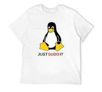 Linux Just Sudo It T Shirt for Men Cotton Amazing T-Shirts Developer Computer Programmer Tee Shirt Short Sleeve Tops Gift Idea T-Shirt WhiteXXL