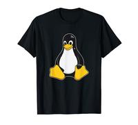 Linux Mascotte Tux il pinguino migliorato regalo nero uomini donne Maglietta