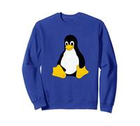 Linux Mascotte Tux il pinguino Nerd Geek IT Persona Vintage Felpa