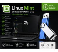 Linux Mint Bootable USB 8 GB 32/64-bit Easy Install & Live System