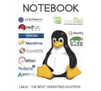 LINUX Notebook: Lined, Soft Cover, Letter Size 240 pages (8.5 x 11) Notebook: Large Composition Book, Journal: linux, ubuntu, mint, fedora, mandriva, ... suse, archlinux, centos, pclinuxos,
