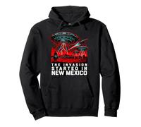 L'invasione è iniziata nel New Mexico UFO Cowboy Felpa con Cappuccio