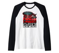 L'invasione è iniziata nel New Mexico UFO Cowboy Maglia con Maniche Raglan