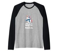 l'inverno Carino è Magico Unicorno Maglia con Maniche Raglan
