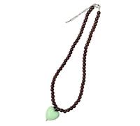 Linvimia Giocosa collana con clavicola con perline vetro a forma cuore arcobaleno e chiusura in acciaio Ti, perfetta da indossare tutti i giorni Collana con cuore con perline colorate
