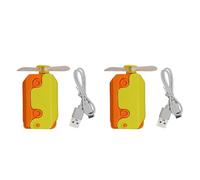 Linvimia Ventilatore portatile combinato ABS sicuro ricarica rapida tramite USB a forma di carota ventilatore portatile ricaricabile USB con giocattolo silenzioso per tutte le età