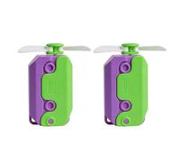 Linvimia Ventilatore portatile combinato ABS sicuro ricarica rapida tramite USB a forma di carota ventilatore portatile ricaricabile USB con giocattolo silenzioso per tutte le età