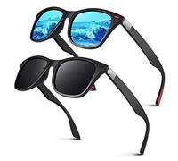 LINVO Occhiali da Sole da Uomo Donna Polarizzati Classici Moda Rettangolari TR90 100% Protezione UV400 per Guidare la Pesca
