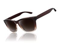 LINVO Occhiali da Sole Donna Uomo Polarizzati, Montatura Chiara Designer Protezione UV per Guidare
