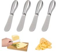 Linwnil coltelli per spalmare formaggio e burro, mini pinze da portata, coltelli multiuso in acciaio inox