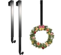 Linwnil Confezione da 2 ganci per ghirlande, lunghezza regolabile da 14 a 26 pollici, gancio porta ghirlande da 20 libbre, resistente, per porta d'ingresso, per Natale, Pasqua, decorazioni di Hallowee