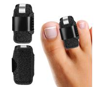 LINXIU Stecca per dita piegate, raddrizzatore per dita dei piedi, correttore per dita a martello, tutore regolabile per allineare e sostenere il dito, 2 pezzi