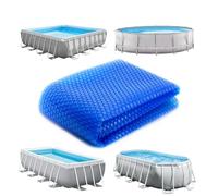 Linxor - Copertura Solare a Bolle di Forma Rotonda, Ovale, Quadrata o Rettangolare per Piscine intex o di Altro Tipo - 180 Micron - Blu - Varie Misure Disponibili
