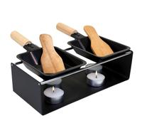 Linxor - Macchina per raclette a candela in metallo, spatole e candele incluse - 2 persone