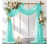 LINXTAR Tessuto drappeggiato per archi nuziali 76,2 cm x 45,7 m, in chiffon trasparente, 2 pannelli, per addio al nubilato, baby shower, cabina fotografica, decorazione per feste di compleanno