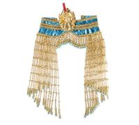 Linyuir Coperta Testa Cleopatra Snakebanda Frontale Egiziana Con Piumino Perle Accessorio Il Cosplay Cleopatra Ornamento La Testa Della Regina Accessorio Halloween E Oro A Taglia unica
