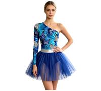 Linyuir Donna Costume Aborigena Donne Uniformi Cacciatrici Tribù Preistoria | Costume Halloween,Miniskirt In Tulle Volantino,Vestito Corto Sopra Il Ginocchio,Carnevale,San Valentino,Club,Performance