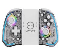 Linyuvo KS40 Gamepad Wireless Trasparente per Switch/Oled Con LED a 8 Colori, Fu