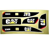 Linzhen Adesivo Set Canale Escavatore RC Amewi 1:14 Decalcomanie per Huina 580 1580 TR-211m 23
