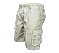 LinZong Men's Hiking Cargo Shorts with Pockets,Lightweight Outdoor Tactical Short,Summer Casual Drawstring Loose Overalls (Beige, XL)