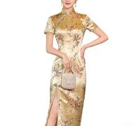 Lioaeust Abito da donna alla moda Cheongsam che combina l'eredità cinese e il design casual moderno per l'uso quotidiano