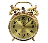 Lioaeust Sveglia meccanica a ferro di cavallo, orologio in metallo vintage a carica manuale, carino per camera da letto, soggiorno, studio, decorazione
